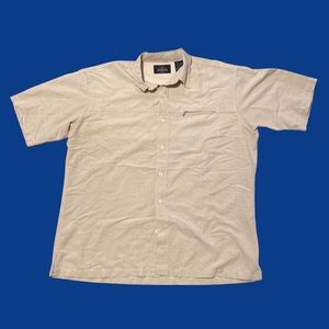 Red Head yellow-green short sleeved button down.